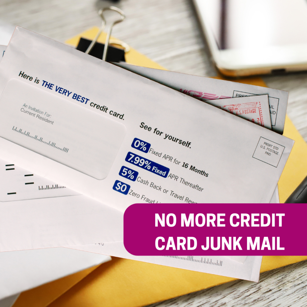 no more credit card junk mail